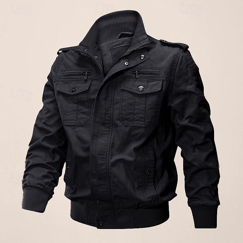 Plus Size Rugged Utility Jacket for Men
