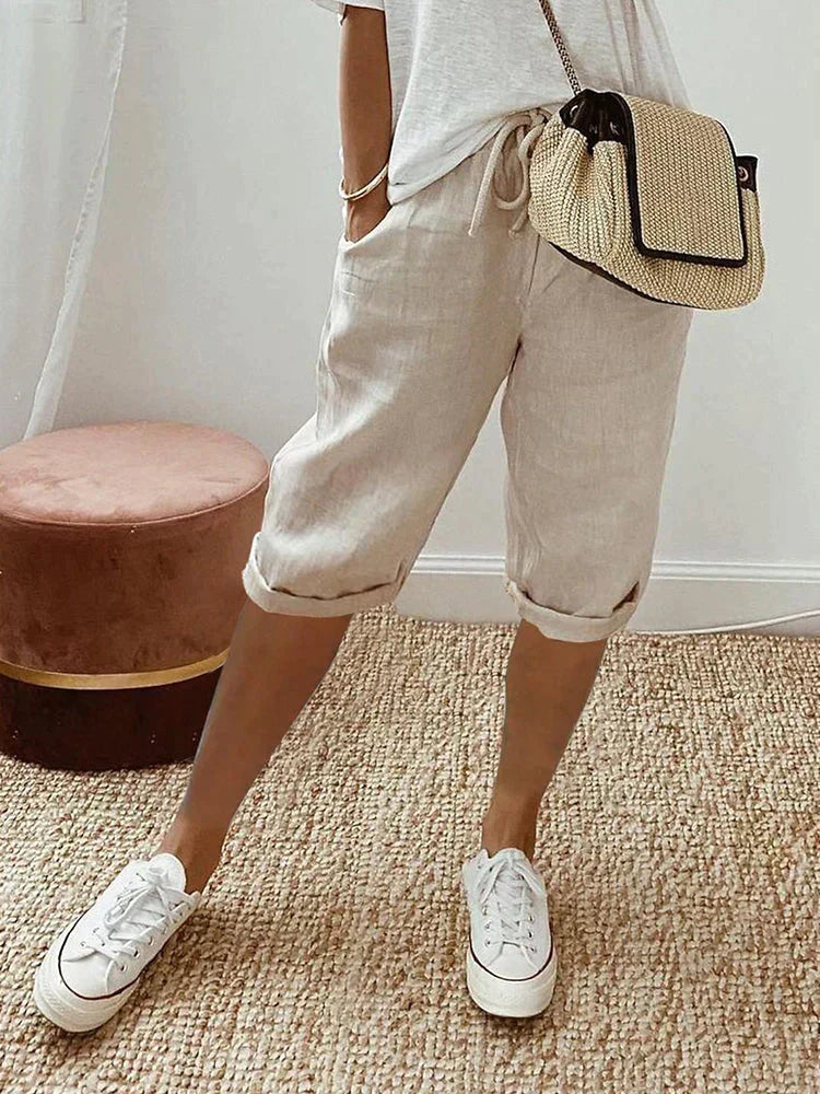 Relaxed Knee-Length Shorts for Women, Plus Size
