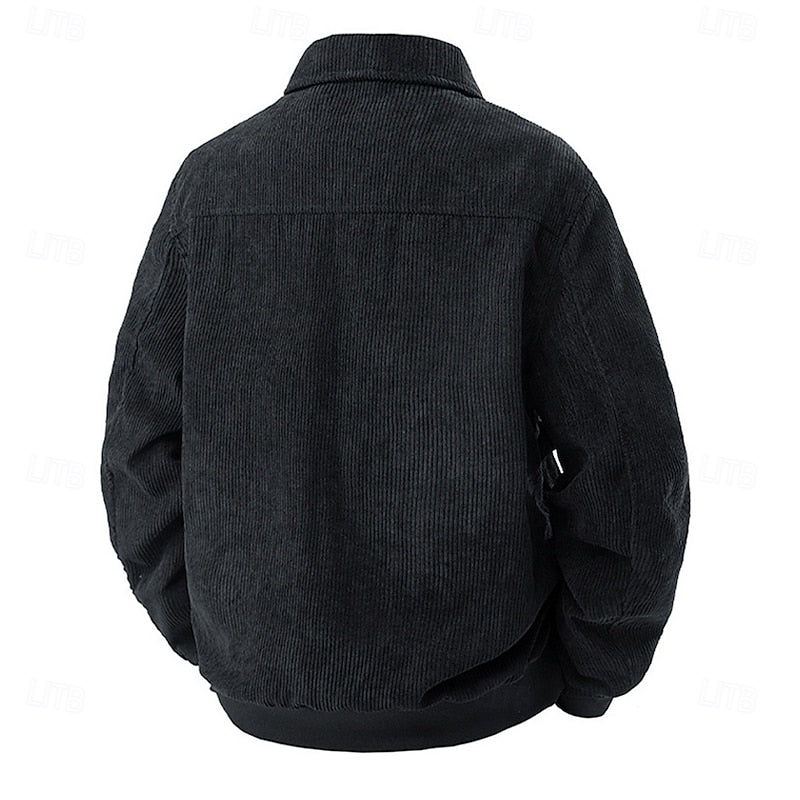Men's Ribbed Lapel Jacket