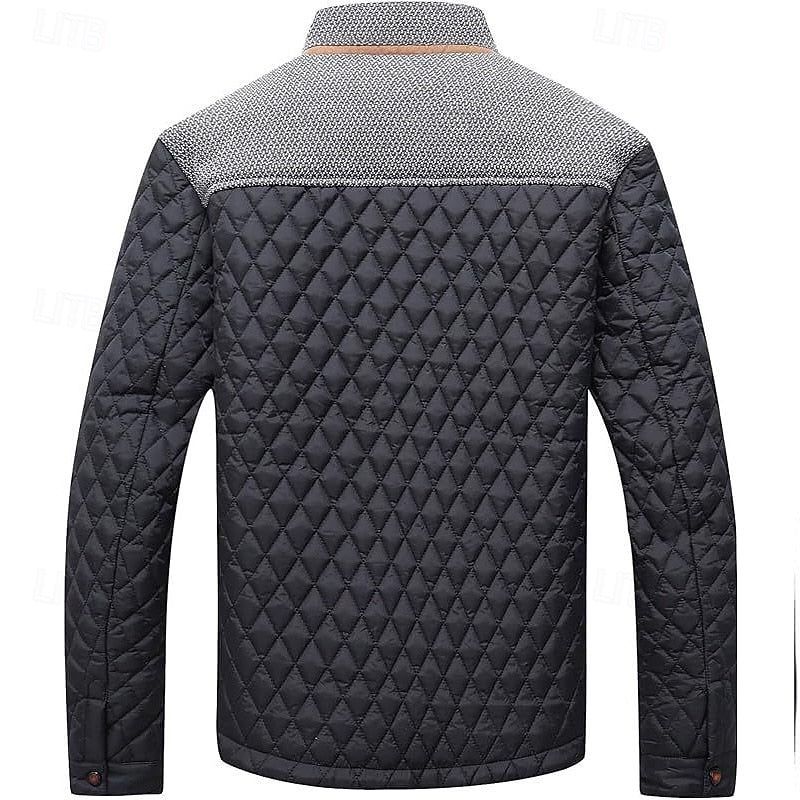 Men's Quilted Stand-Collar Jacket