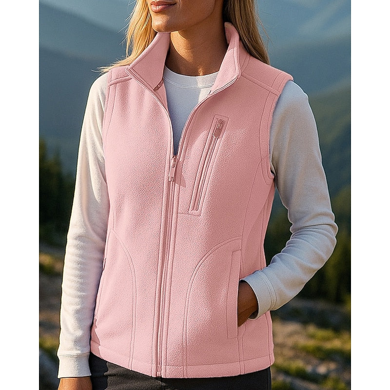 Zip-Up Vest for Women, Cozy Style