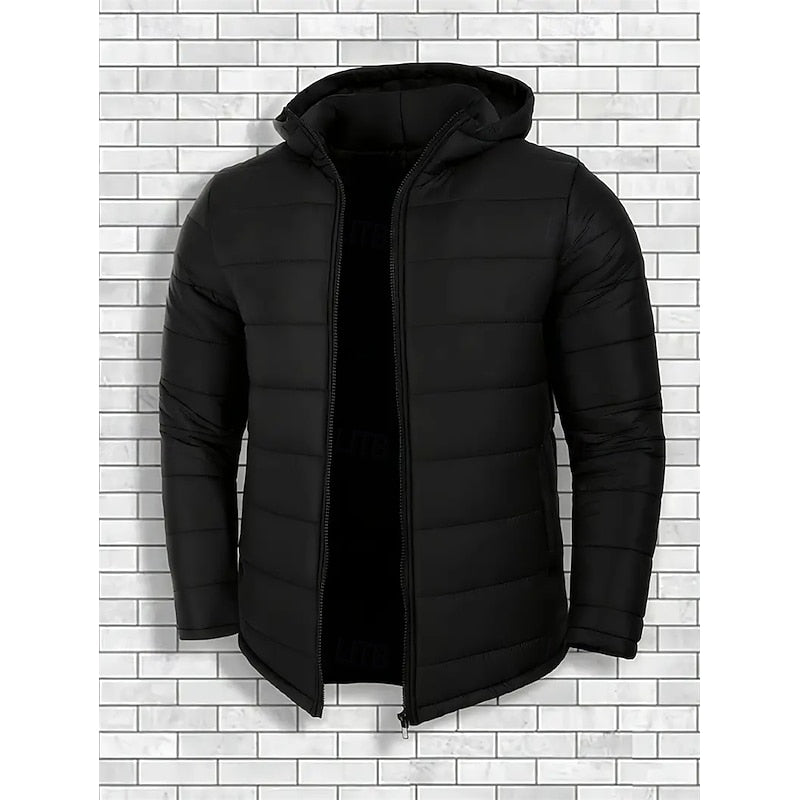 Hooded Quilted Puffer Jacket for Men