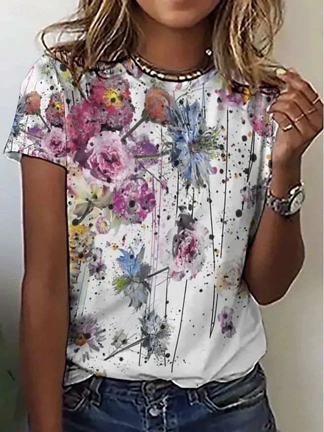 Blooming Floral Tee for Women