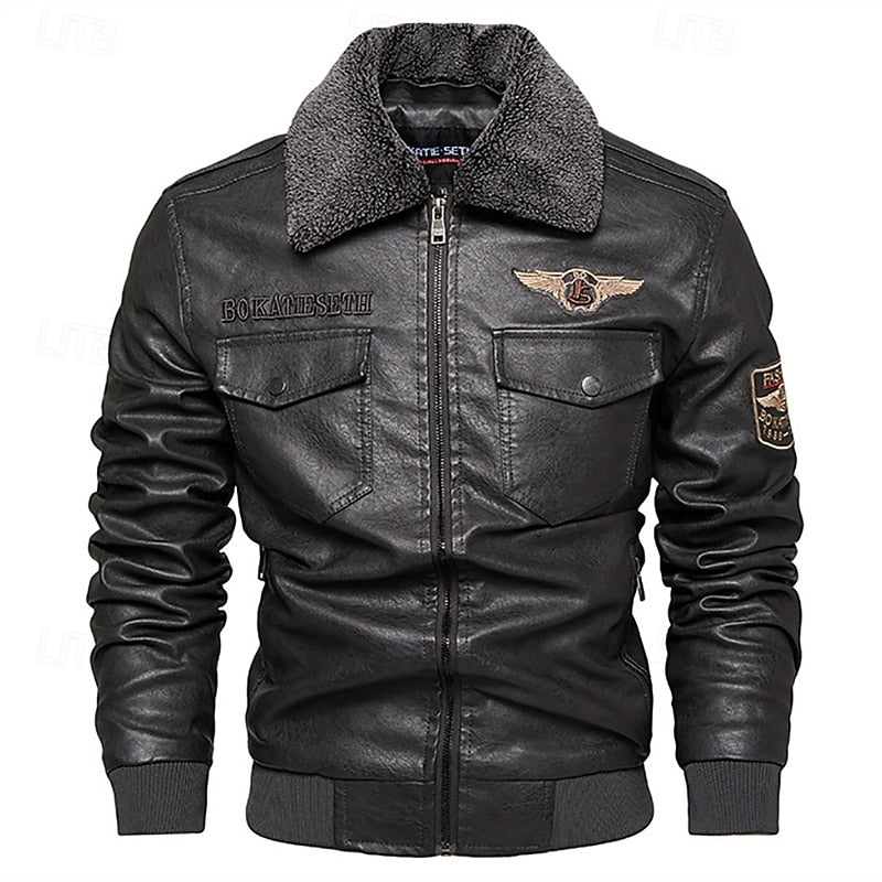 Aviator Bomber Jacket for Men, Plus Size