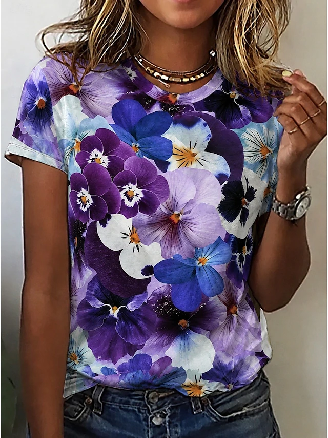 Blooming Floral Tee for Women