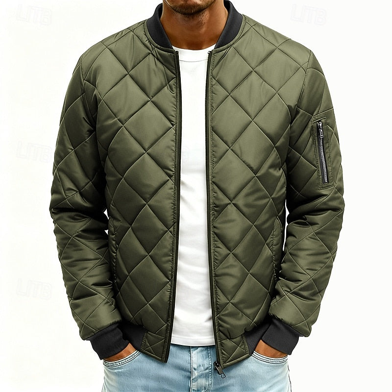 Quilted Bomber Jacket for Men