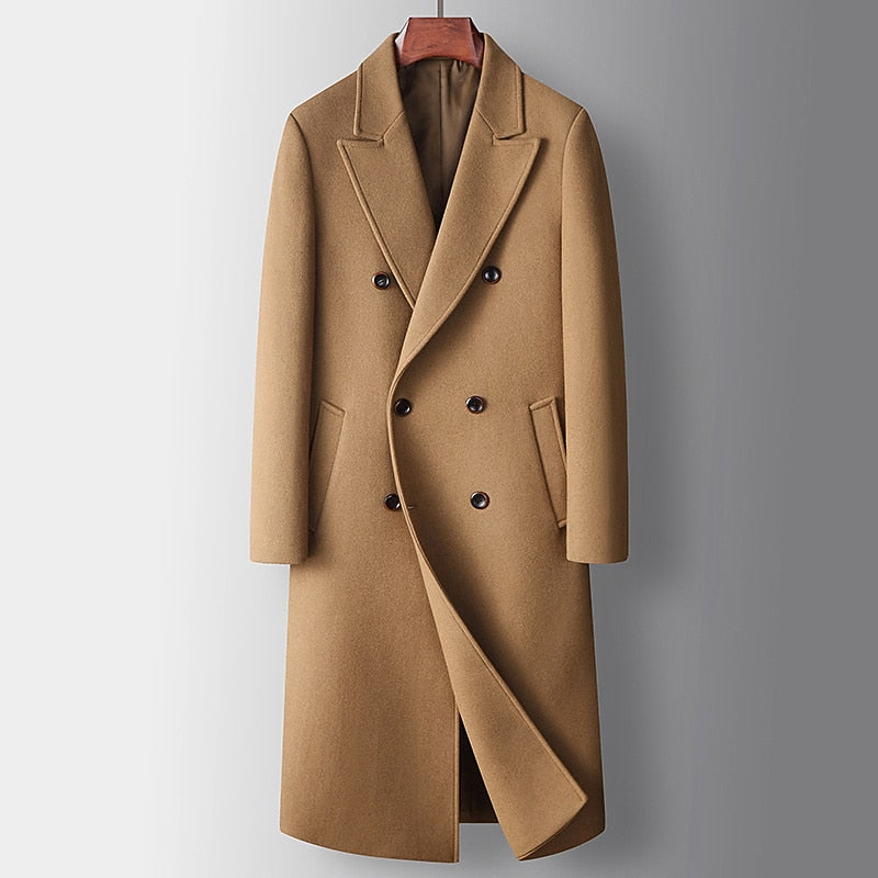 Double-Breasted Overcoat, Men's Refined Fit