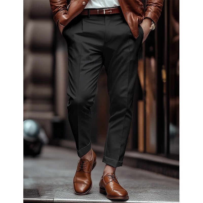 Pleated Trousers for Men, Tailored Style