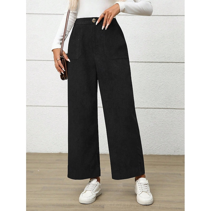 Wide-Leg High-Waist Pants for Women