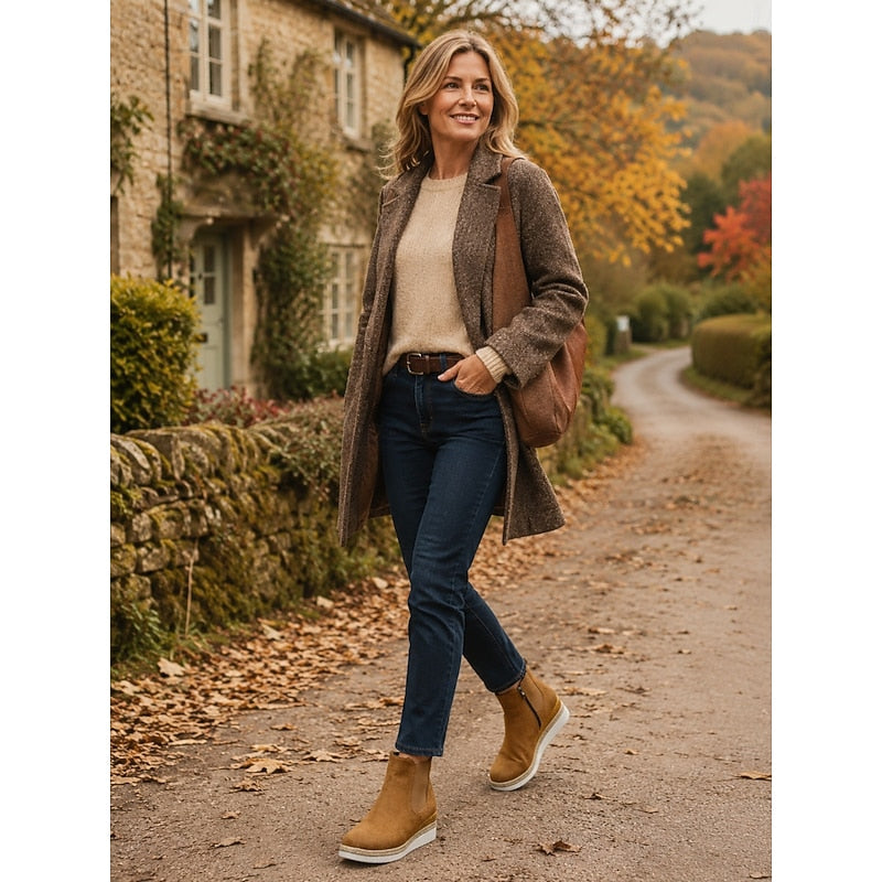 Wedge Ankle Boots, Women's Cozy Fit
