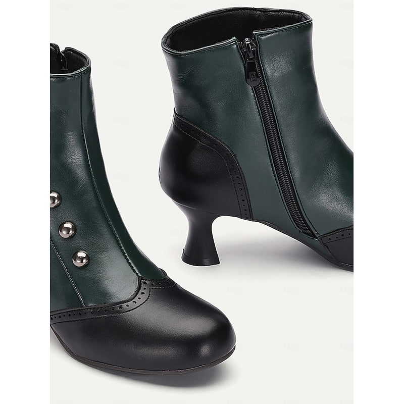 Buttoned Ankle Boots for Women, Vintage Style