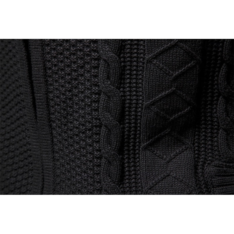 Men's Textured Zip-Up Cardigan