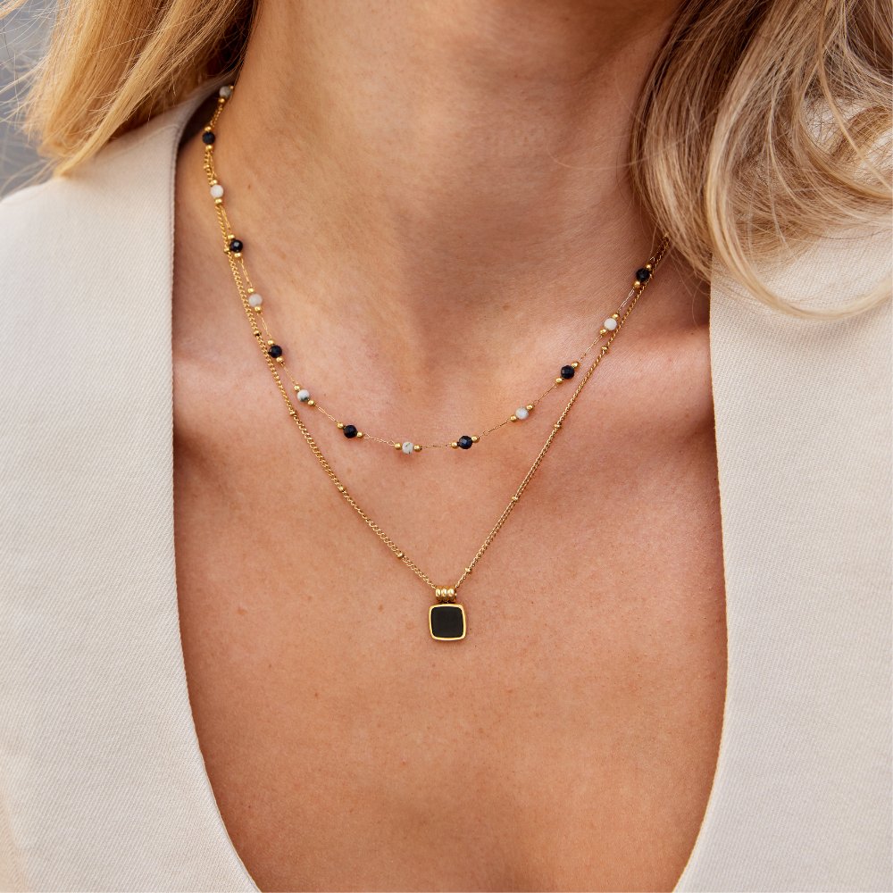 Layered Beaded Necklace for Women, Stylish Style