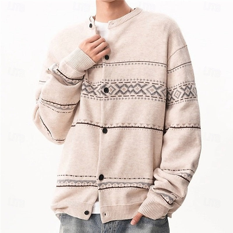Christmas Patterned Cardigan for Men