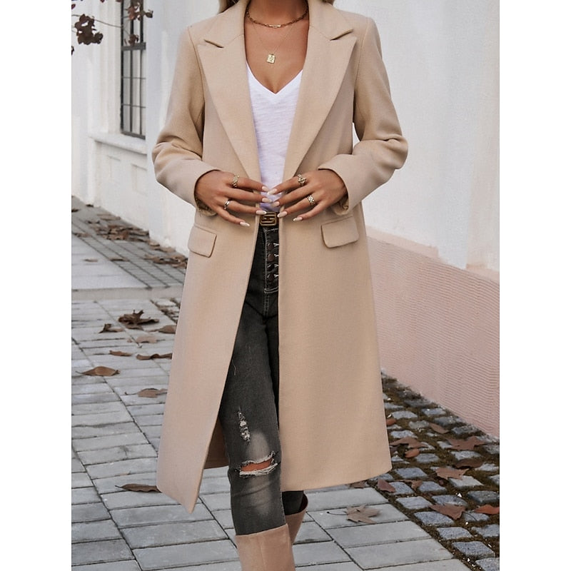 Longline Coat for Women, Tailored Style