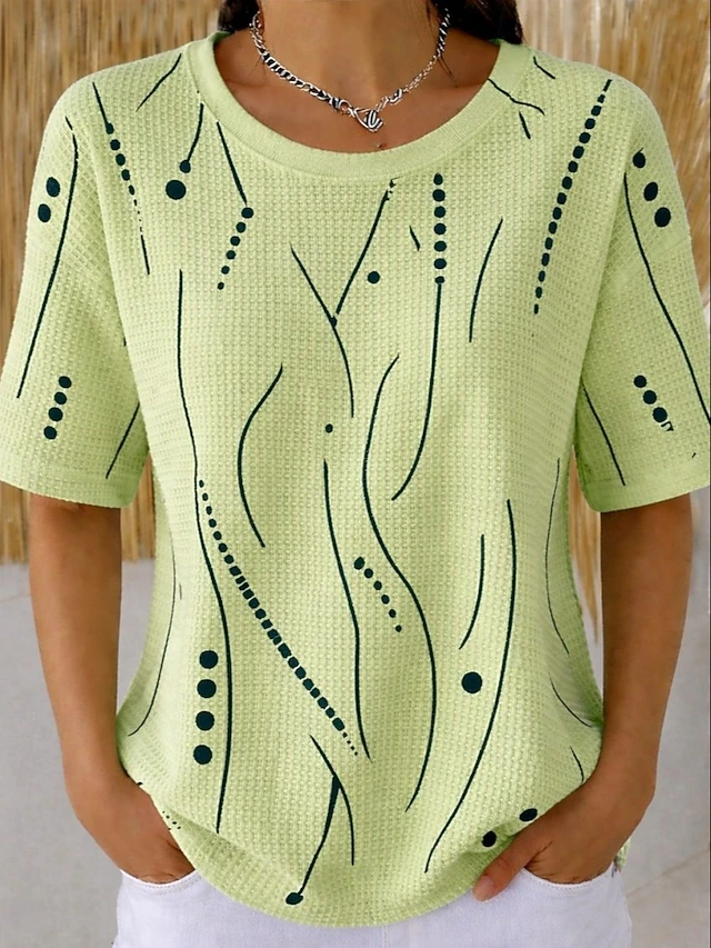 Short-Sleeve Top, Women's Textured Fit
