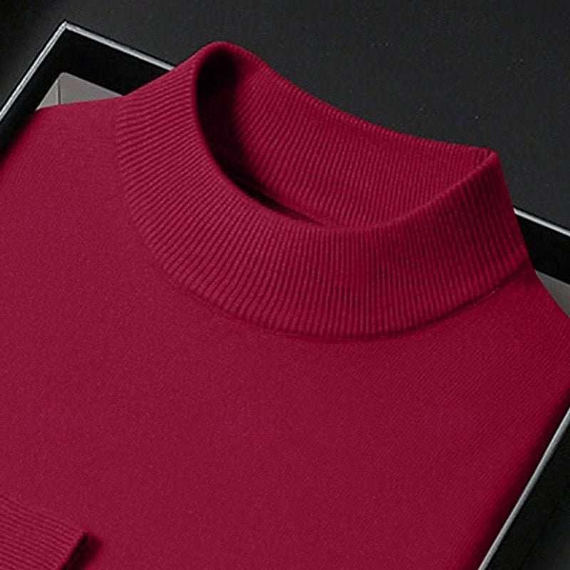 Mock Neck Sweater, Men's Refined Fit