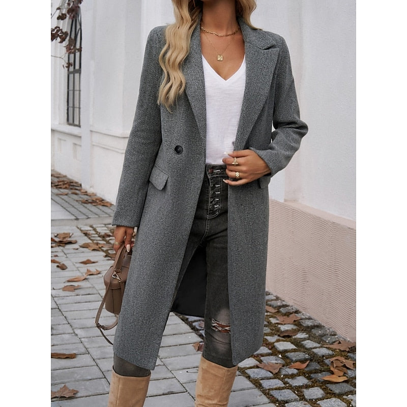 Longline Coat for Women, Tailored Style