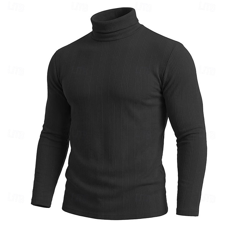 Textured Turtleneck for Men, Plus Size