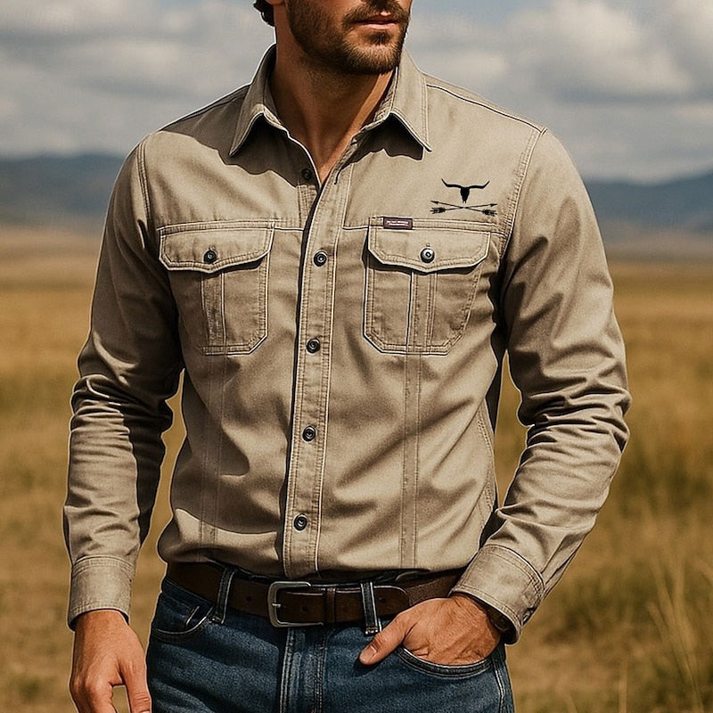 Western Work Shirt, Men's Rugged Fit