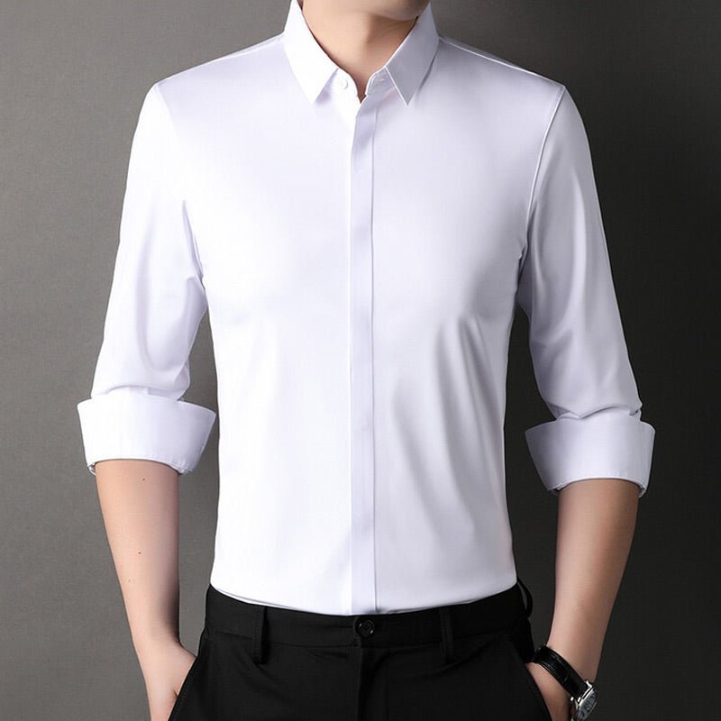 Wrinkle-Free Stretch Shirt for Men, Casual Style