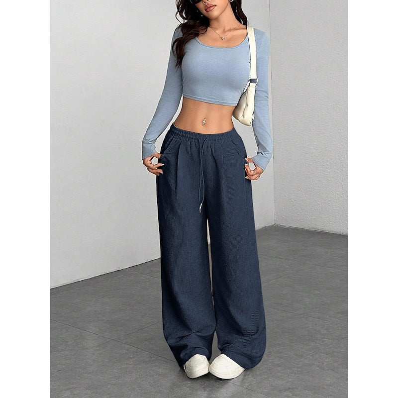 Wide-Leg Pants for Women, Relaxed Style