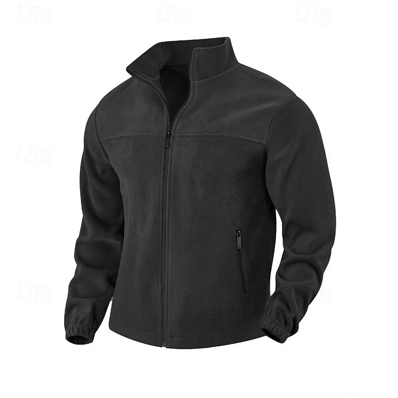 Stand-Collar Full-Zip Jacket for Men, Plus Size