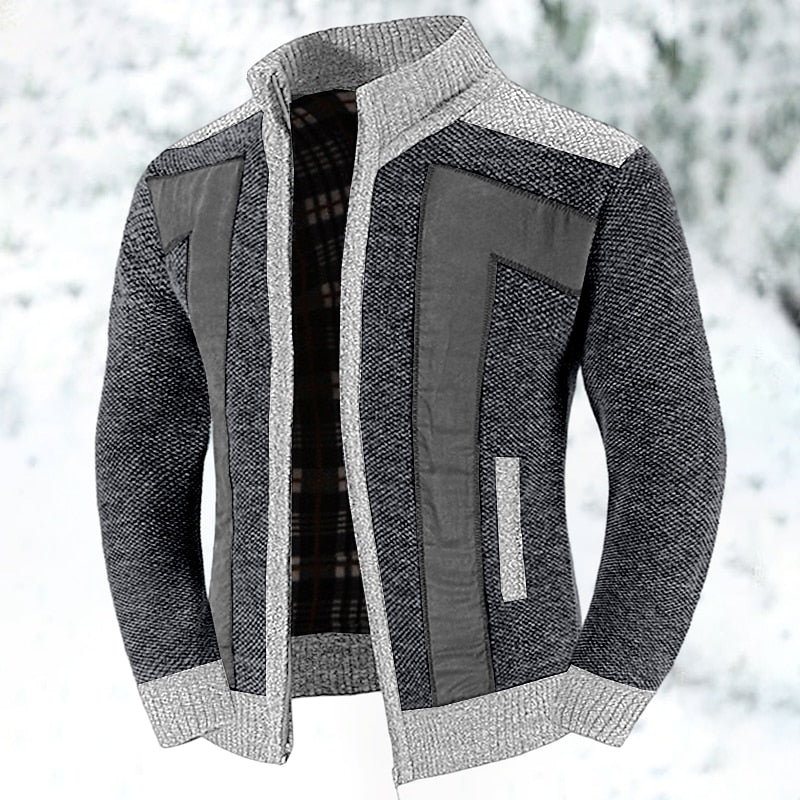 Zip-Up Cardigan, Men's Textured Fit