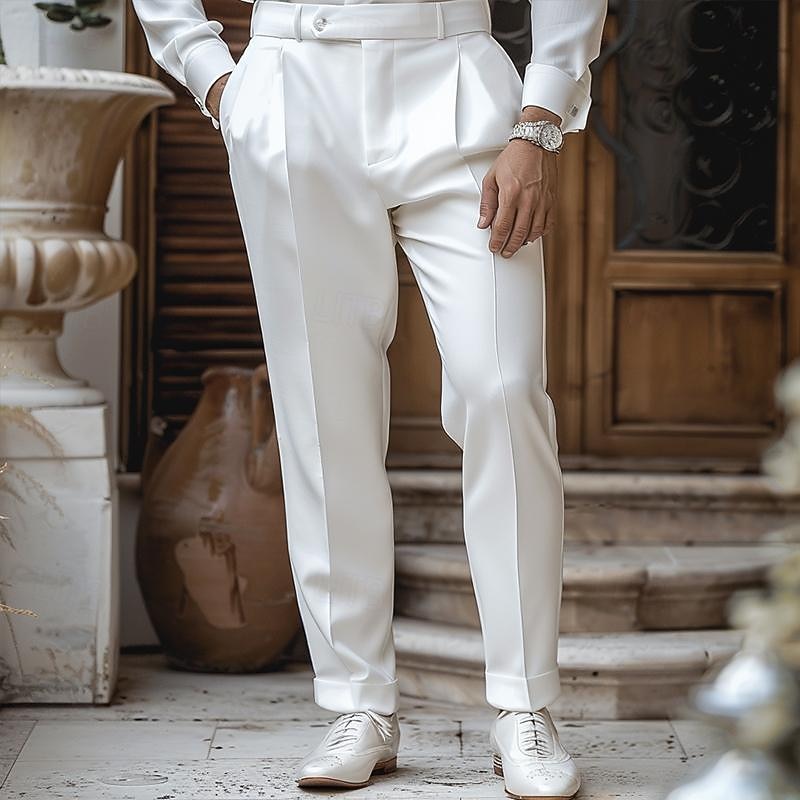 Tailored Straight-Leg Dress Pants for Men, Plus Size