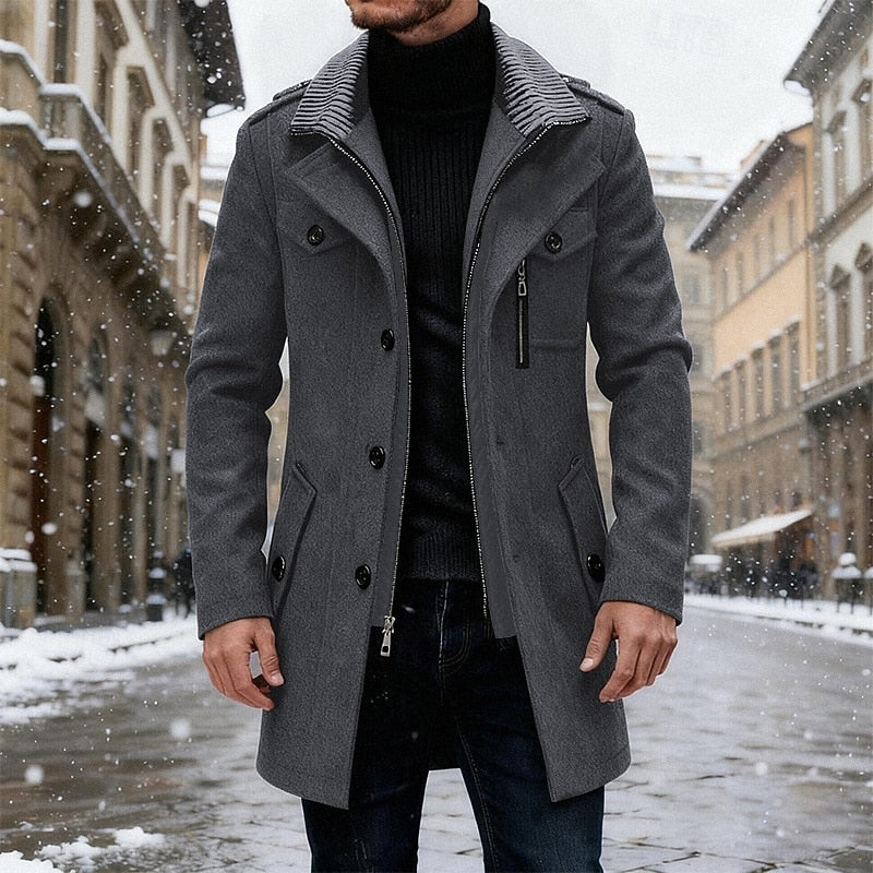 Refined Tailored Overcoat for Men