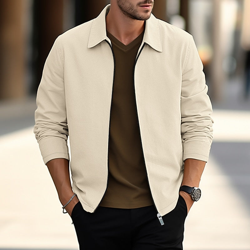 Textured Overshirt for Men, Lightweight Style