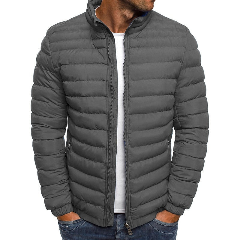 Quilted Puffer Jacket for Men, Lightweight Style