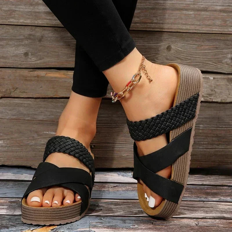 Comfortable Orthopedic Braided Sandal, Arch Support