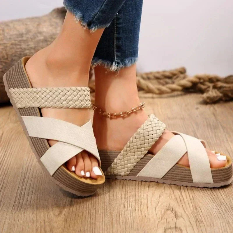 Comfortable Orthopedic Braided Sandal, Arch Support