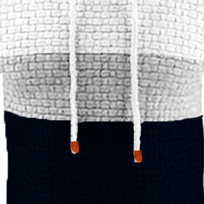 Men's Color-Block Textured Hoodie