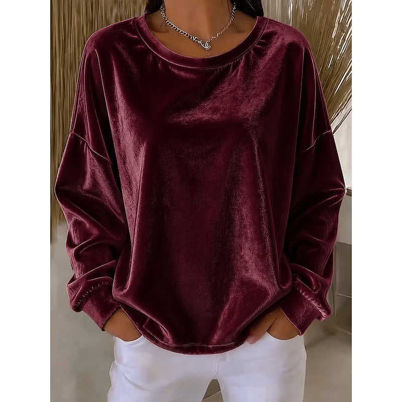 Crew-Neck Top for Women, Relaxed Style