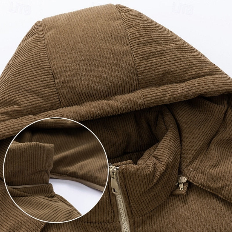 Cozy Christmas Hooded Puffer Jacket for Men