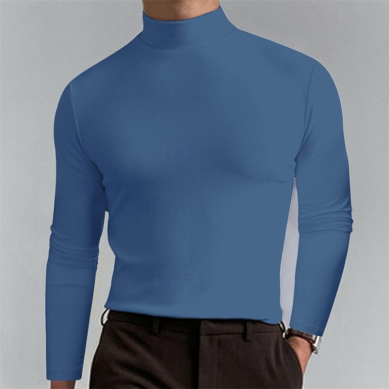 Refined Mock-Neck Turtleneck for Men, Plus Size
