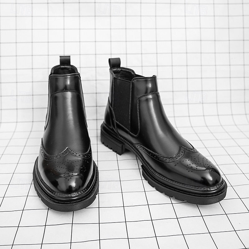 Men's Wingtip Chelsea Boots