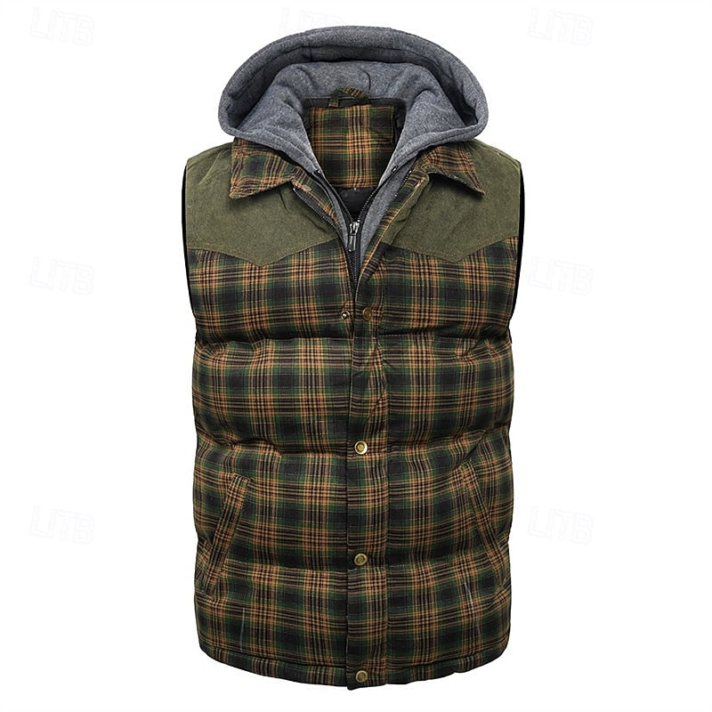 Hooded Quilted Gilet for Men