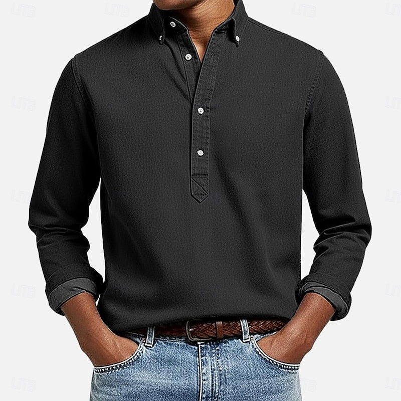 Popover Shirt for Men, Casual Style
