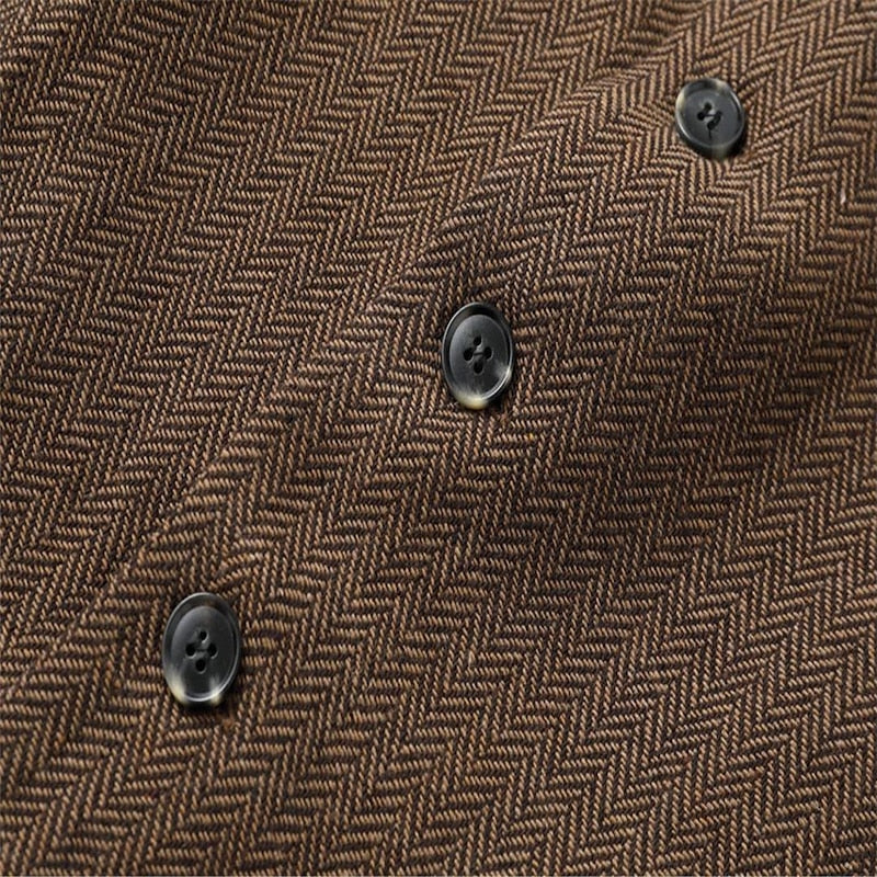 Herringbone Tailored Waistcoat for Men