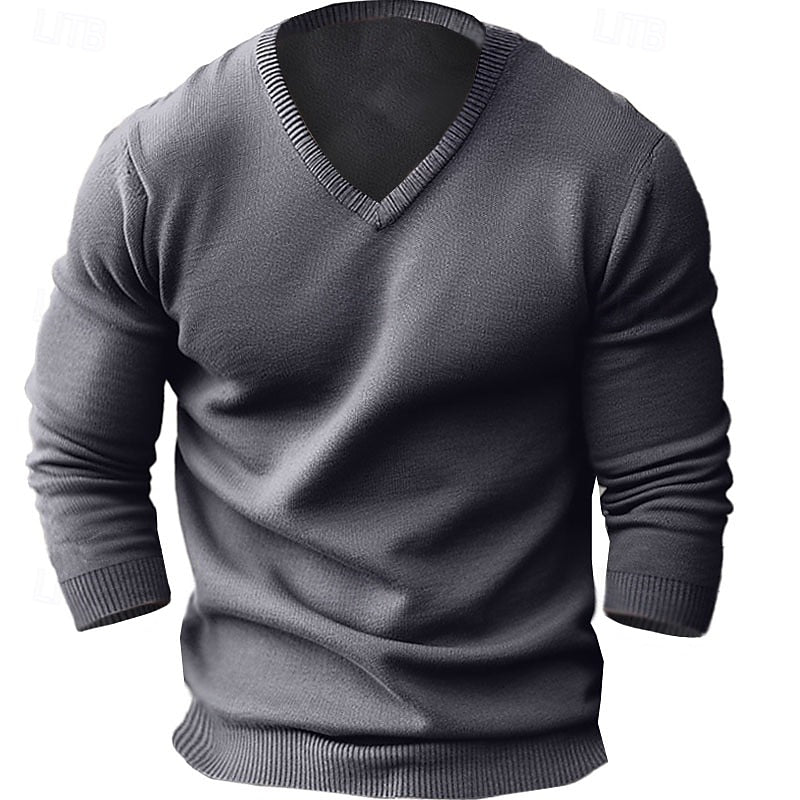 Men's Refined V-Neck Sweater
