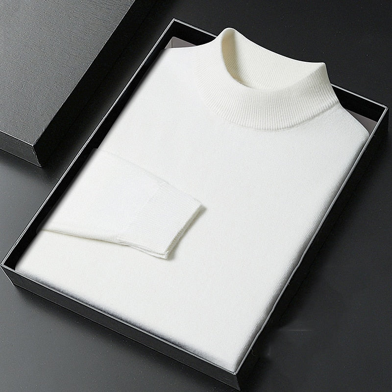 Mock Neck Sweater, Men's Refined Fit