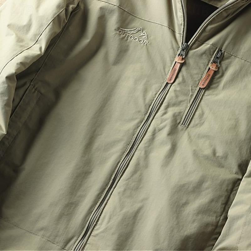 All-Season Hooded Outdoor Jacket for Men, Plus Size