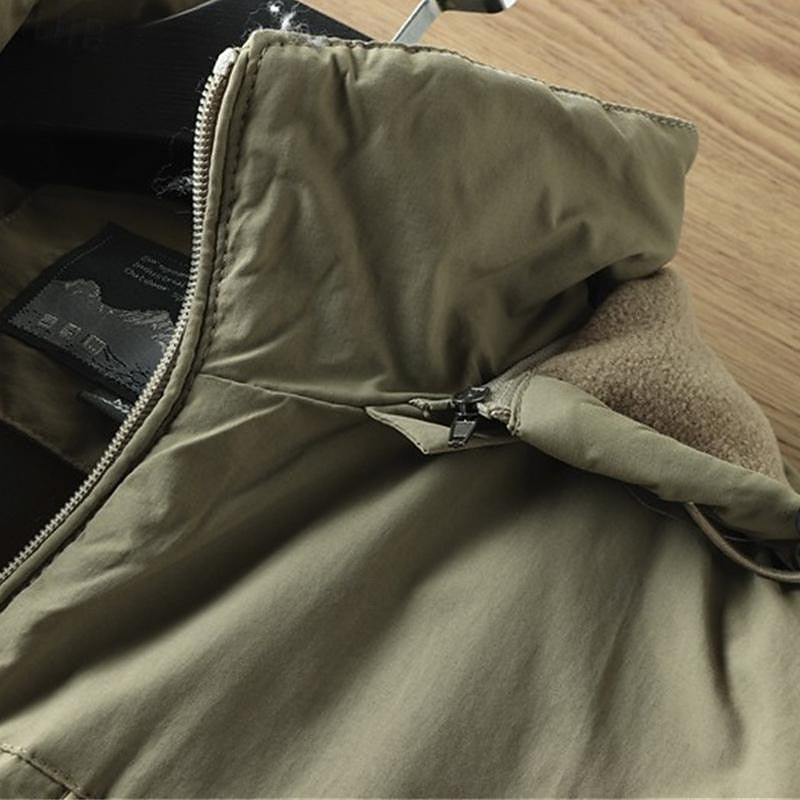 All-Season Hooded Outdoor Jacket for Men, Plus Size
