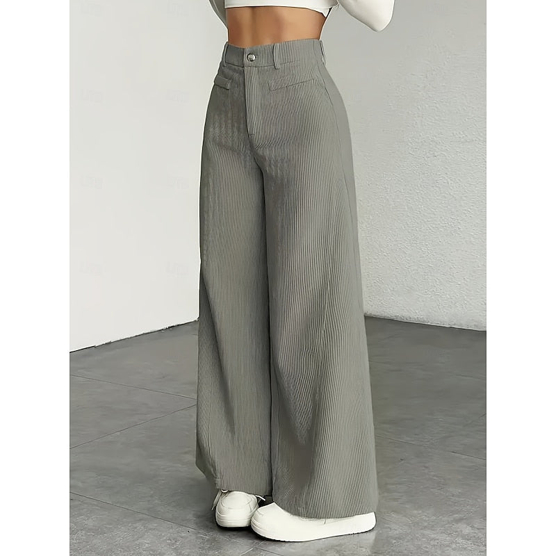 Ladies Wide-Leg Tailored Pants