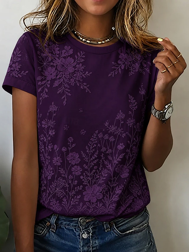 Blooming Floral Tee for Women