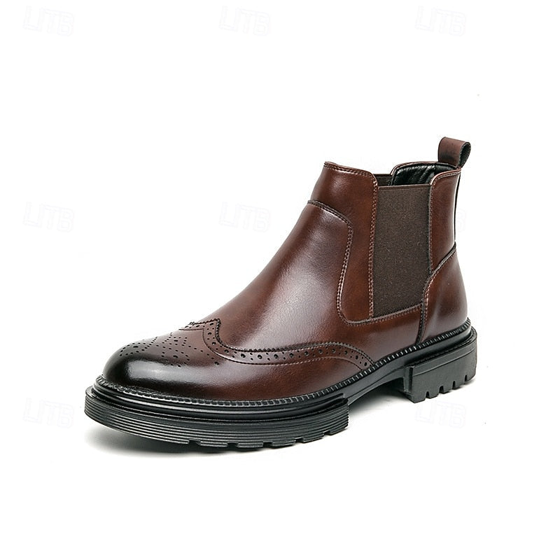 Men's Wingtip Chelsea Boots
