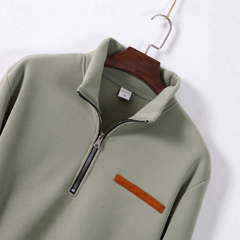 Quarter-Zip Pullover, Men's Refined Fit